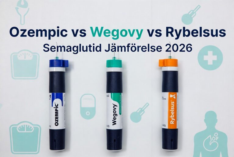 Semaglutid för Viktminskning & Diabetes: Komplett Guide till Ozempic, Rybelsus och Wegovy